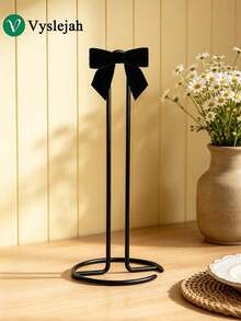 Vyslejah Pink Paper Towel Holder Countertop – Decorative Iron Stand With 3D Ribbon Detail For Kitchen, Bathroom & Bedroom, Sturdy Rustproof Rack, Aesthetic Gift For Women & Girls - Multi-color - View 7