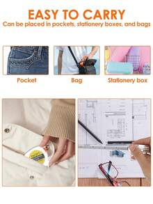 7pcs Portable Steel Tape Measure Keychain, Mini Ruler Key Ring, DIY Tool 1m Measuring Tape Keychain, Men's Car Key Chain Accessories Packaging Decoration, Gift - Multicolor - View 3