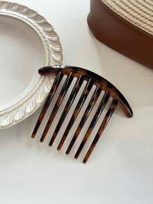 1/3pcs Women's French Hair Combs, 7-Teeth Tortoiseshell Material Side Hair Combs, Suitable For Thick And Fine Hair, Strong Hold Decorative Celluloid Hair Combs - Multicolor - View 10