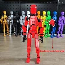 13 piezas Figuras de juguete articuladas creativas, Conjunto de uniformes versátiles, Muñeca creativa de juguete para alivio del estrés, Modelo de ensamblaje - Multicolor - Ver 26