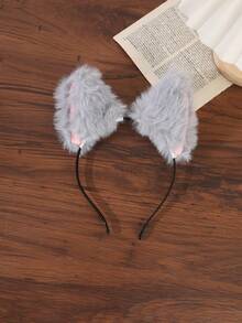 1pc/4pcs Plush Cat Ear Headband, Anime Cosplay Party Costume Headpiece, Cute Girl Photo Prop Hair Accessory - Multicolor - View 10