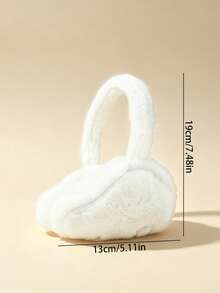1pc Kids Solid Color Plush Decorative Ear Muffs, Warm Anti-Slip Ear Covers, Suitable For Winter Outdoor Wear - Multicolor - View 6
