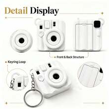 Mini Instant Camera Keychain, Pop-Out Photo Camera Charm Key Ring, Cute Simulation Camera Keychain For Bag Backpack Pendant, Funny Novelty Gift For Women Girls, Retro Vintage Style, Mother's Day Birthday Graduation Present, Party Favor - View 5