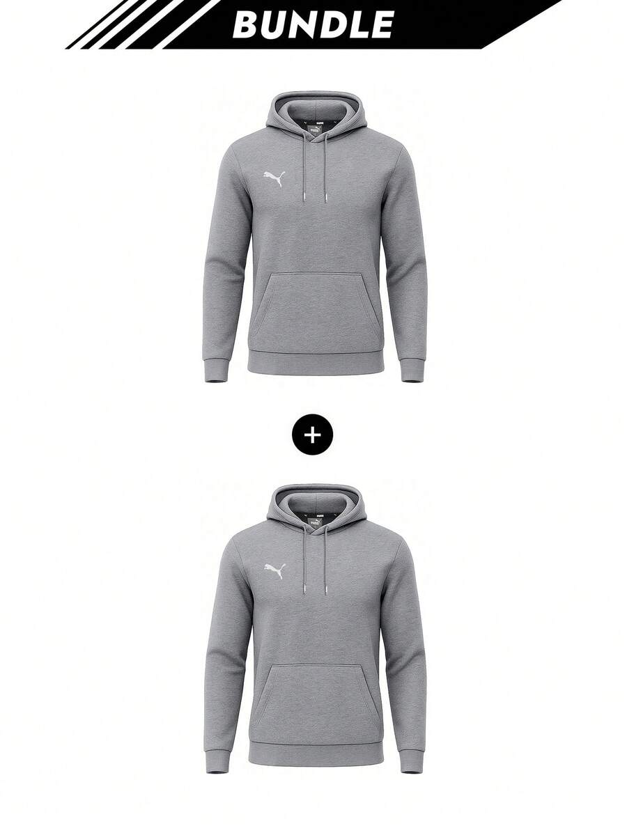 Puma [Bundle] Loungewear Teamgoal Men Hoodie Grey X 2 - Gray - View 1