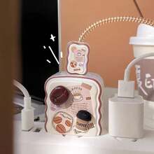 5pcs Coffee Series Cartoon Decorative Charger Protective Covers, 1.5m Anti-Breakage Data Cable Protector Wrap Rope, Compatible With Apple 16/17 Pro Phone 20W Charger Protective Covers, Wonderful Gift - Coffee Brown - View 4