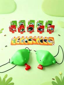 1pc Chameleon Frog Tongue Catching Worm Game, Fun Family Board Game, Interactive Desktop Party Game, Suitable For Adult Competitive Tongue-Blowing Mask, Adult Interactive Competitive Battle Game, Birthday Gift, Holiday Gift, Halloween Gift, Christmas Gift, Party Gift, Small Gift - Multicolor - View 5