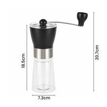 Mini Portable Coffee Grinder Handheld Ceramic Burr Travel - Black - View 7