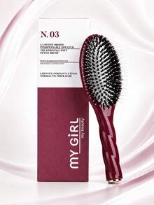 Oval Cushion Hair Brush, Soft Detangling Styling Brush With Rounded Pin Tips And Ergonomic Handle For Straight Wavy Curly Thick Hair, Daily Smoothing, Scalp Care, Home Travel Use, Multi-Color Options - Stylish Detangling Brush - View 12