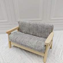 Miniature Realistic Double Sofa Model, Miniature Living Room Scene Prop Model Accessory, Pocket Scene DIY Decoration, Collectible Gift For Hobbyists And Enthusiasts - Multicolor - View 7
