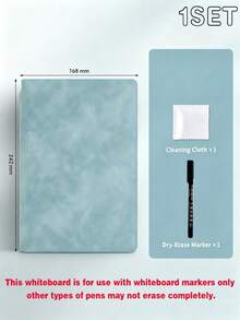 Fashionable Portable A5 Reusable Whiteboard Notebook: Weekly Planner, Faux Leather Memo Pad, Comes With Whiteboard Marker And Eraser. Whiteboard Only Compatible With Whiteboard Markers, Other Pens May Not Fit Perfectly - Multicolor - View 17