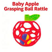 Baby Pineapple/Apple Shaped Rattle Ball, Soft Easy-To-Grip Teething Toy With Sound, Baby Sensory Development Toy - Multicolor - View 14