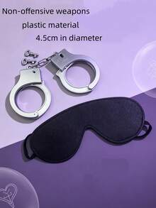 2 buah Borgol Plastik Perak + Masker Mata Hitam, Cocok untuk Kostum Halloween dan Pesta, Tahan Lama, Dapat Digunakan untuk Permainan Peran dan Pertunjukan (Bukan Produk Militer atau Penegak Hukum) - MultiWarna - View 1