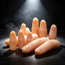 Realistic Silicone Thumb Finger Sleeve Fake Finger, Magic Prop, Magician Stage Party Performance Accessory, Halloween Spooky Party Funny Decoration - View 2