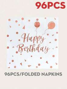 24/48pcs White & Rose Gold Birthday Balloons - Multicolor - View 9