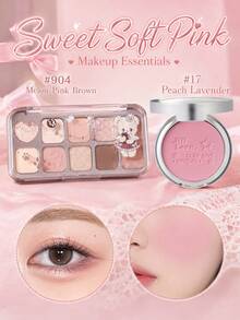 JILL LEEN Palet Eyeshadow 9 Warna 904 + Blush 17, Warna Matte & Shimmer Metalik, Tekstur Beludru, Dapat Dibangun, Pigmen Kaya, Nuansa Netral dan Alami, Cocok untuk Kerja Sehari-hari, Kencan Malam, Pesta - Eyeshadow #904 + Blush #17 - View 11