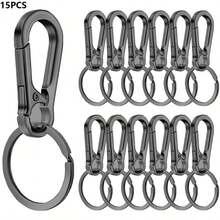 4/6/10/15pcs Metal Buckle Keychains - Climbing Carabiner Metal Key Rings, Convenient Key Rings, Car Key Hooks - Carabiner - View 24