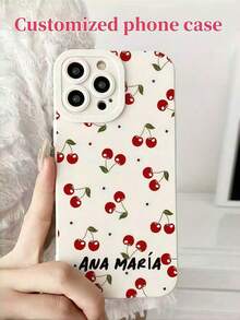 Funda para teléfono personalizada con diseño de marco de fotos, TPU suave, resistente a los golpes, mate, compatible con Apple, iPhones, adecuada para mujeres. - Blanco - Ver 4