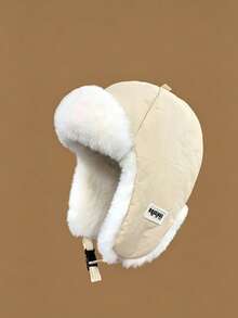 1pc Unisex Winter Lei Feng Hat, Plush Trim Earflap Design, Thick Lining Windproof Cold-Resistant Warm, Suitable For Skiing Cycling Commuting, Multi-Color Outdoor Snow Hat - Multicolor - View 11