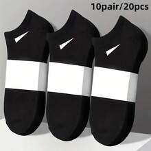 10 Pairs Unisex Breathable Socks, Lightweight Random Solid Color Minimalist Design, Elastic And Durable, Suitable For Sports, Casual And Daily Wear, Comfortable And Convenient, Presenting A Minimalist Style - Multicolor - View 15