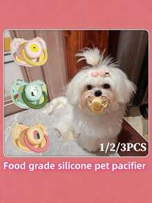 Paket 3/2/1 Empeng Hewan Peliharaan Silikon, Mainan Gigit Berbentuk Hati yang Lucu, Meredakan Kecemasan untuk Anjing, Kucing, Anak Kucing, Anak Anjing, Aksesori Pelatihan Tumbuh Gigi, Penghilang Kebosanan Interaktif di Dalam Ruangan, Kotak Penyimpanan Opsional, Rantai Anti-Hilang, Set Aksesori Pengganti Empeng - MultiWarna - View 5