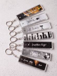 7pcs ARIRANG Acrylic Keychains, ARIRANG TRACK LIST, K-Pop Friendship Bag Charms, Tour Merchandise, Concert Essentials, Tour Must-Haves, Fan Support Items, Fan Freebies, Music Festival Merchandise, Perfect Decoration For Concert Bags, Perfect Gift For Fans, Party Favors - Multicolor - View 8
