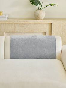 1 Buah Bantal Sofa Anti Selip Chenille Warna Solid Bergramasi Tinggi untuk Semua Musim, Gaya Minimalis, Kain Dekoratif & Pelindung Sofa untuk Rumah, Dapat Dicuci dengan Mesin. - Light Grey - View 6