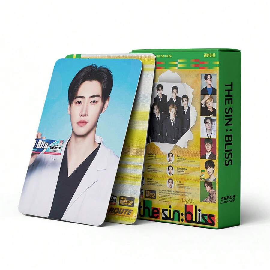 55pcs EN 8TH MINI ALBUM The Sin Bliss LOMO Cards KPOP Photo Card Album Same Style, Suitable For Decorating Photo Albums Or Room Photo Walls, Holiday Gifts, Celebrity Holographic Cards, Party Supplies, Celebrity Card Collection, Halloween And Christmas Gifts, Boxed High-Definition Celebrity Photo Cards, Collectibles, Small Gifts, Katseye Light Stick, Straykid, Photocard, K Pop, Katseye Photo Card