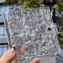1件水波紋透明活頁相簿,壓克力透明收納夾,耐用材質,活頁封面;可用作筆記本、計畫本、卡片收納相簿、貼紙書、相簿、文具禮品,適合女孩;返校季、萬聖節禮物選擇 - 活頁本 - 查看 2