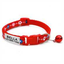 1pc Customized Pet Collar With Flower Design, Customizable Engraved ID And Contact Information. Adjustable Bell Necklace For Cats And Dogs. Fashionable Pet Supplies. Cute Decorations For Pets. - Multicolor - View 10
