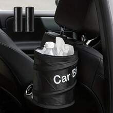 1pc Car Multi-Function Foldable Trash Can, Car Storage Bin, Foldable Garbage Bin, Trash Storage Container, And Practical, Compact And Space-Saving, Keep Car Interior Clean - A - View 3