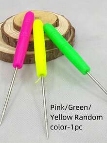 1 buah Jarum Pengaduk Icing, Jarum Gambar Garis, Jarum Icing Kue, Jarum DIY untuk Memanggang, Jarum Stainless Steel, Alat Dekorasi Kue Gula Halus (Warna Pink+Hijau+Kuning Acak) - Berwarna merah muda - View 9