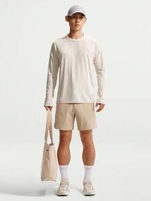 Nike Men's AS M NK DF 24.7 IS LGT LS Long Sleeve Knit Collarless T-Shirt TIQ8276-104 - Beige - View 6