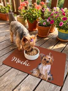 Customized Pet Feeding Mats, Customized Pet Photo And Name Meal Mats, Pet Food Bowl Mats, Suitable For Food And Water, Pet Lovers, Easy To Clean, Beautiful, Keep The Feeding Area Clean - Multicolor - View 5