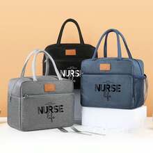 1 Pc, Nurse Pattern Printed Handbag, Large Capacity Handheld Bag, Suitable For Office Workers And Travel - one-size - View 1