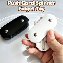 1pc Push-Style Fingertip Fidget Toy, Portable Sliding Finger Spinner Hand Toy Accessory, Pocket-Sized Desktop Ornament - Multicolor - View 2