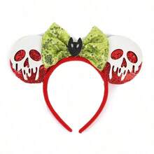asmodee 1pc Disney Halloween Mouse Ear Headband, Jack Skeleton Ghost Sequin Bow Hair Accessory, Cosplay Party Costume Decoration Headpiece - Style Random - View 4