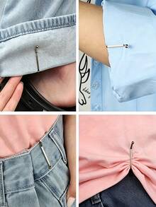 Seamless Shirt Cufflinks, Waist Clips - Multi-Functional Metal Clips For Tightening Belts, Pants, Scarves, Etc. A Thoughtful Gift For Him/Her - Multicolor - View 7
