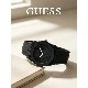 ساعة GUESS الرجالية باللون الأسود المطفي: شعار مثلث محفور، تصميم صناعي بسيط. سوار من السيليكون/الجلد/المعدن، ساعة رياضية بأسلوب الهيب هوب. - الأسود - مشاهدة 9