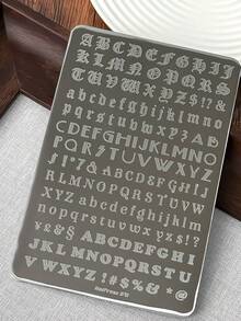 1pc Gothic Alphabet Nail Stamping Plate 3D Mixed Retro Old English Letter A To Z Nail Printing Template For DIY Y2K Personalized Manicure Decoration Reusable Stainless Steel Nail Stencil For Nail Salon/Home Use - Multicolor - View 6