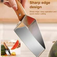Alat Pemotong Semangka Baru 2026, Alat Pemotong Buah Manual Stainless Steel, Alat Dapur Pemotong Cepat Buah Musim Panas, Cocok untuk Acara Keluarga dan Berkemah - Perak - View 6