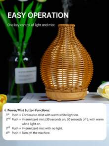 ellestfun 1 pc Diffuser Minyak Esensial USB Desain Jalinan - Merah tua - View 8