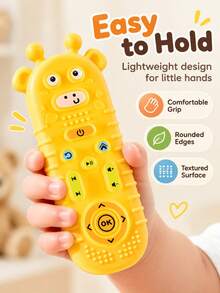 1pc Newborn Silicone Teething Toy, Cute Animal Remote Control Teether, Baby Soothing Sensory Toy, Chewing Toy Suitable For Boys And Girls, Ideal Birthday Gift For Toddlers - Multicolor - View 8