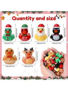 Christmas Resin Decorations, Christmas Reindeer Penguin Gingerbread Man Figures, Suitable For Holiday Design, Perfect For Christmas Winter Party Gift Bags, Christmas Stocking Fillers - A - View 4