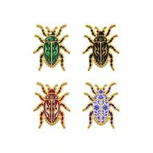 4pcs Retro Insect Lapel Pins For Backpacks Soft Enamel Pins Men Women Brooch For Clothes Briefcase Badges Accessories - Gold - View 3
