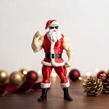 Best-Selling Muscular Santa Claus Desktop Decor Figurine Christmas - Multicolor - View 6