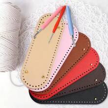 1Pc/4Pcs Oval PU Leather Bag Bottom Former, Crochet Hook Bag Bottom Nail Former Pad With Nails, Suitable For Handbag And Wallet Makers, Perfect Gift For DIY Enthusiasts, Crochet Bag - Multicolor - View 12