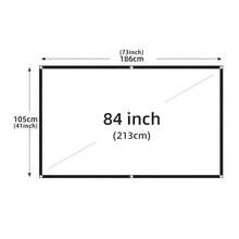 GAINVANE Projection Screen 60/72/84/100/120/150 Inch, 16:9 Ratio, Foldable Portable, Anti-Crease, Indoor And Outdoor Use, Double-Sided Projection Screen, Suitable For Home, Party, Office, Classroom And Other Places, Back To School Essential - View 9
