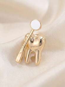 Dentist Exclusive Tooth Mirror Pin, Personalized Gift Badge, Cute Tooth Dentist Brooch, Clothing & Bag Decoration - A - View 10