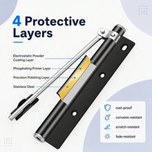 Automatic Door Closer, Durable Metal Door Closer, Suitable For Home Use, Adjustable Closing Speed, Comes With Arm, Screws And Wrench, Easy To Install - Simple Door Closer - View 3
