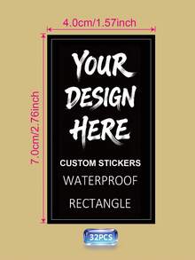 1/32/72/104pcs Custom Printed Rectangle Labels For Bottle, Personalized Waterproof Rectangular Stickers, Customized Printed Rectangle Label For Candles, Jars, Packaging Seals, Product Labels, Rectangle Sticker For Business Logo - Multicolor - View 97